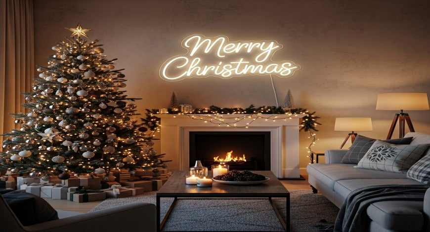 christmas neon light decoration