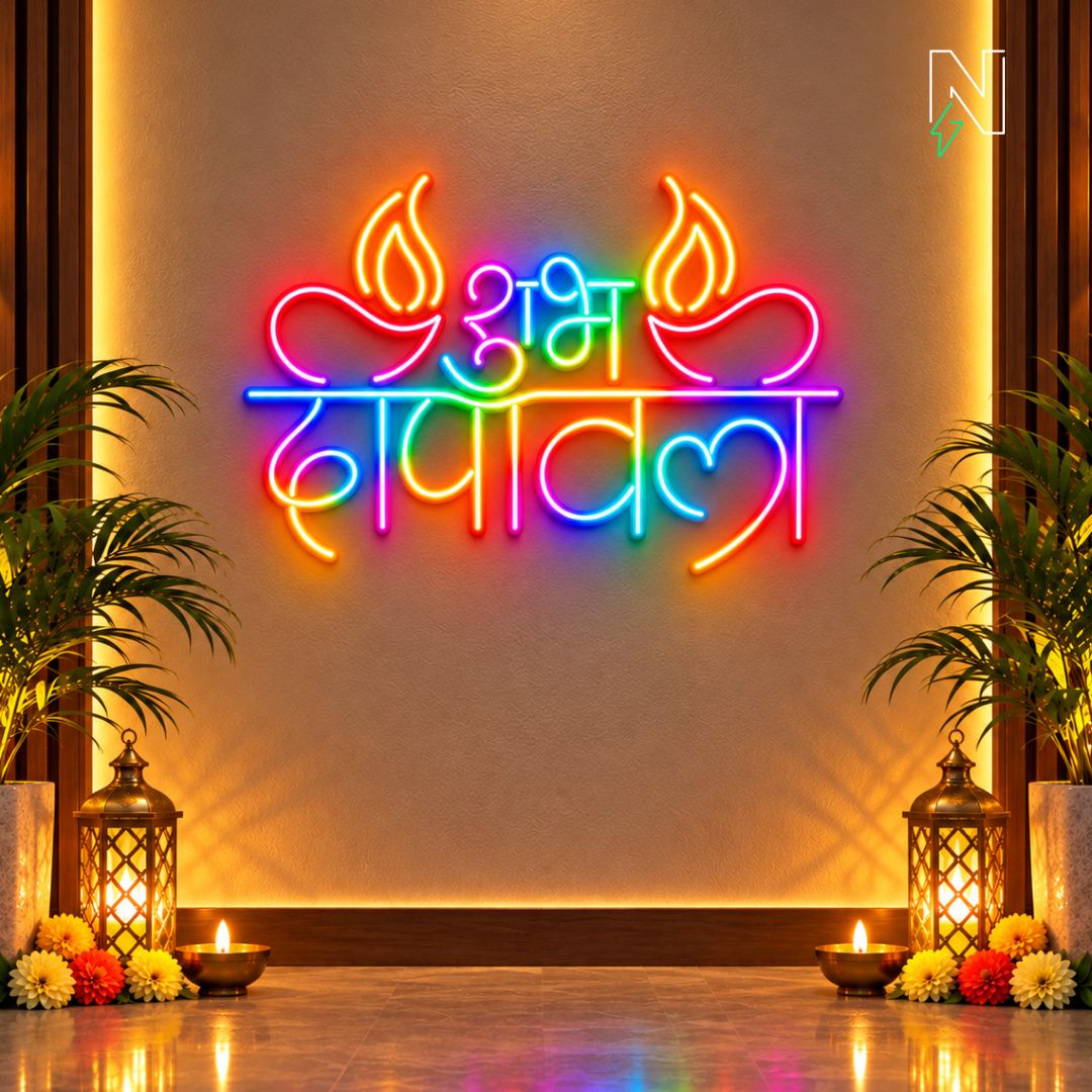 Shubh Deepavali Semi-FloRo Sign