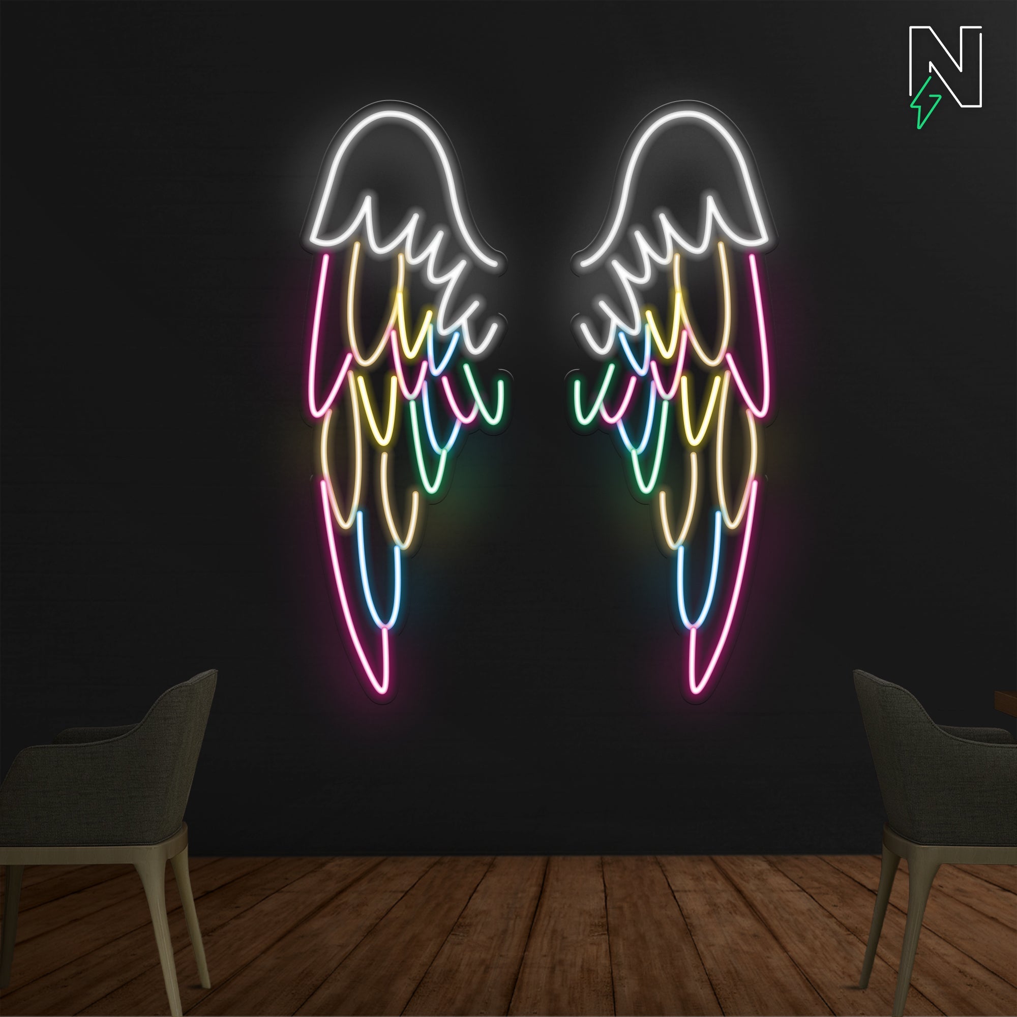 Infinity Wings Neon Sign