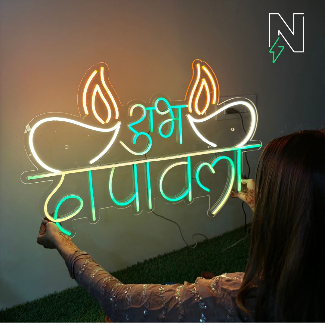 Shubh Deepavali Semi-FloRo Sign