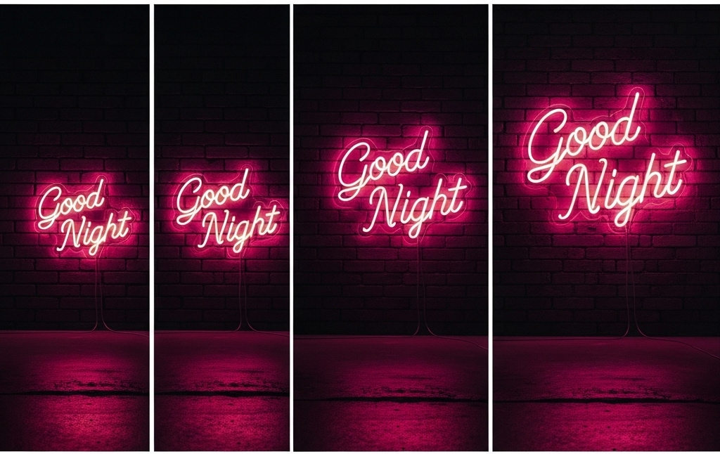 Neon light size