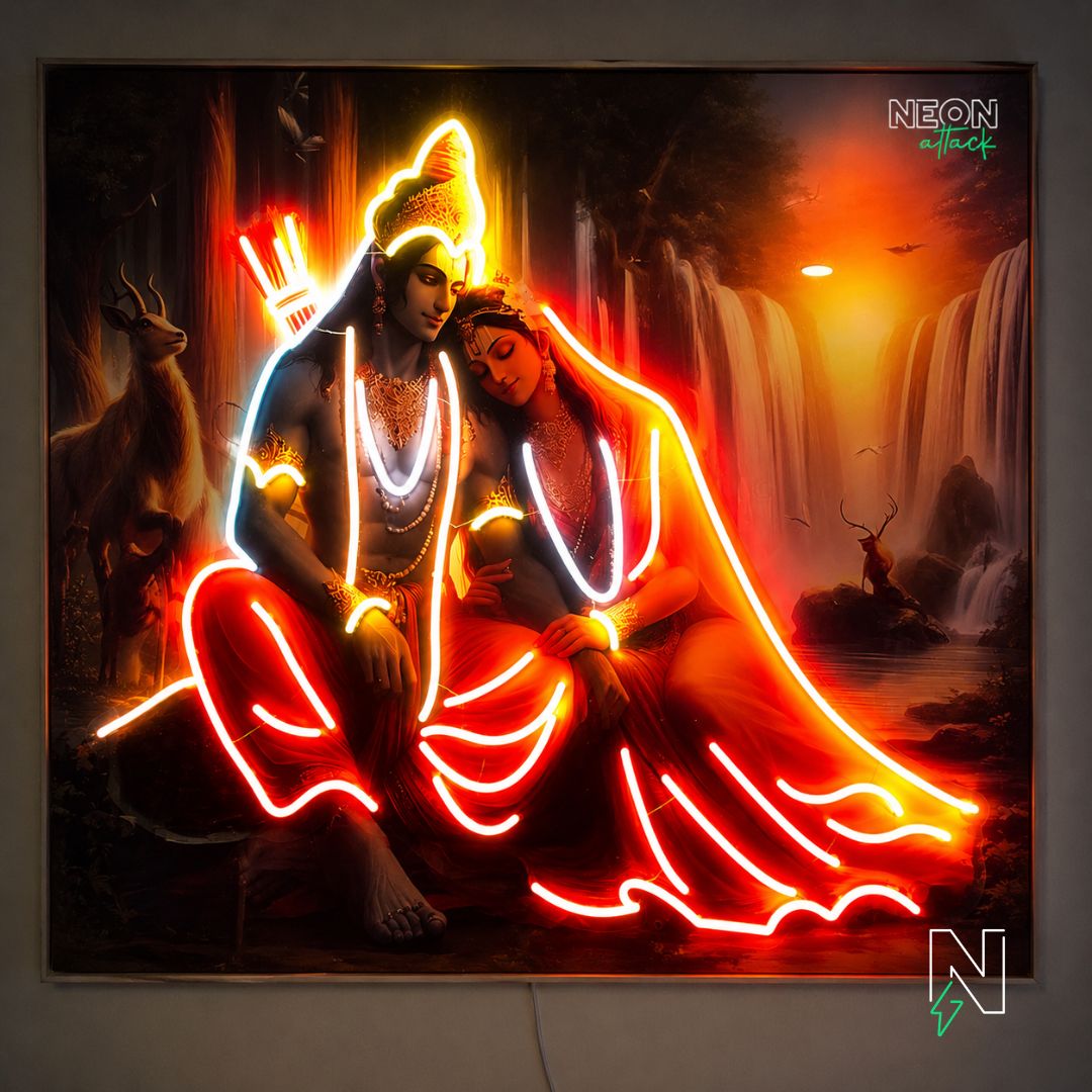 Ram Sita UV Neon Sign