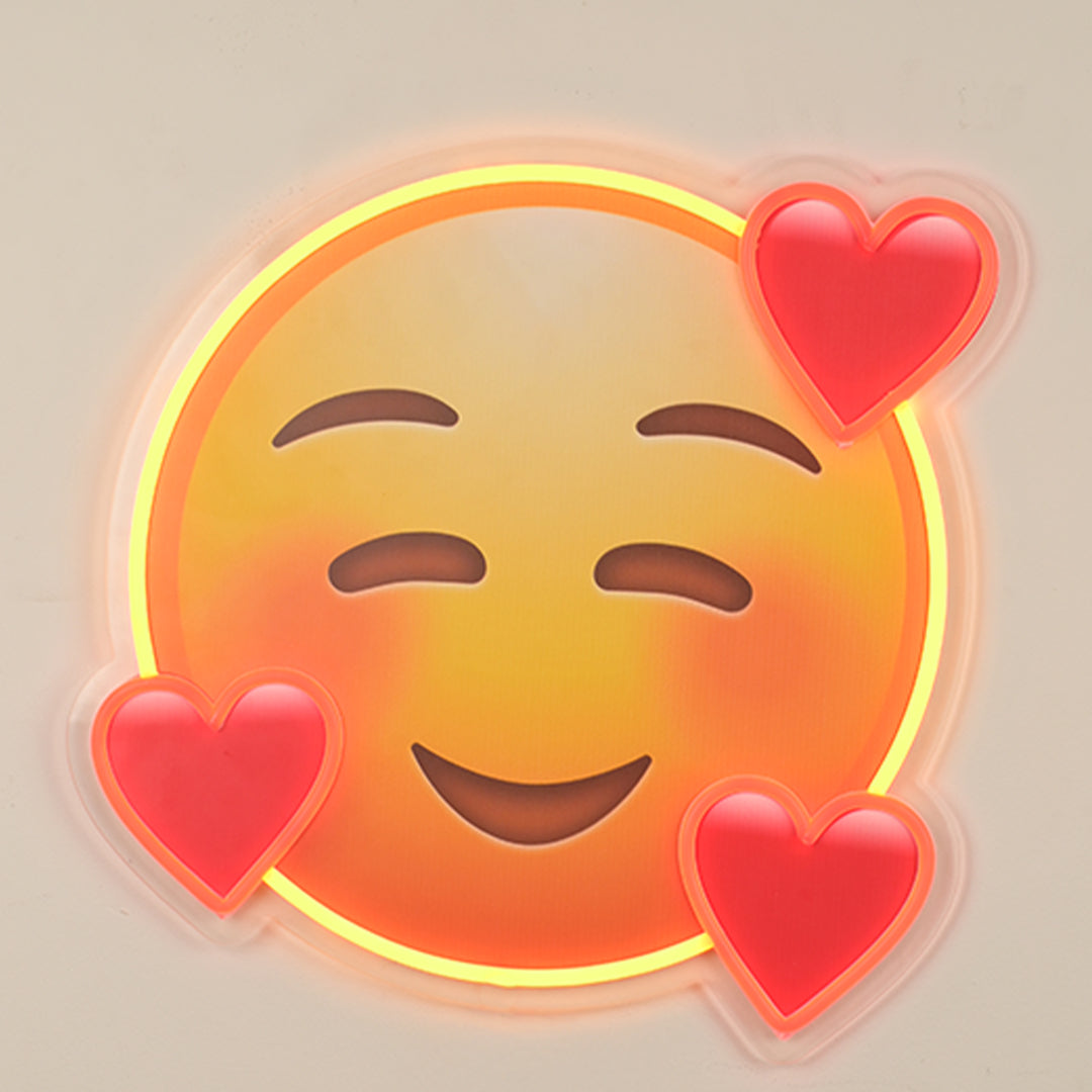 Feeling Love Emoji Neon Sign