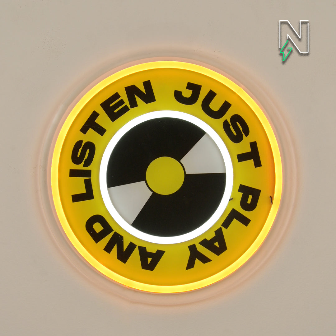 Just Play And Listen Neon Sign