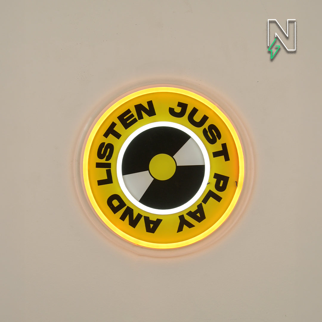 Just Play And Listen Neon Sign