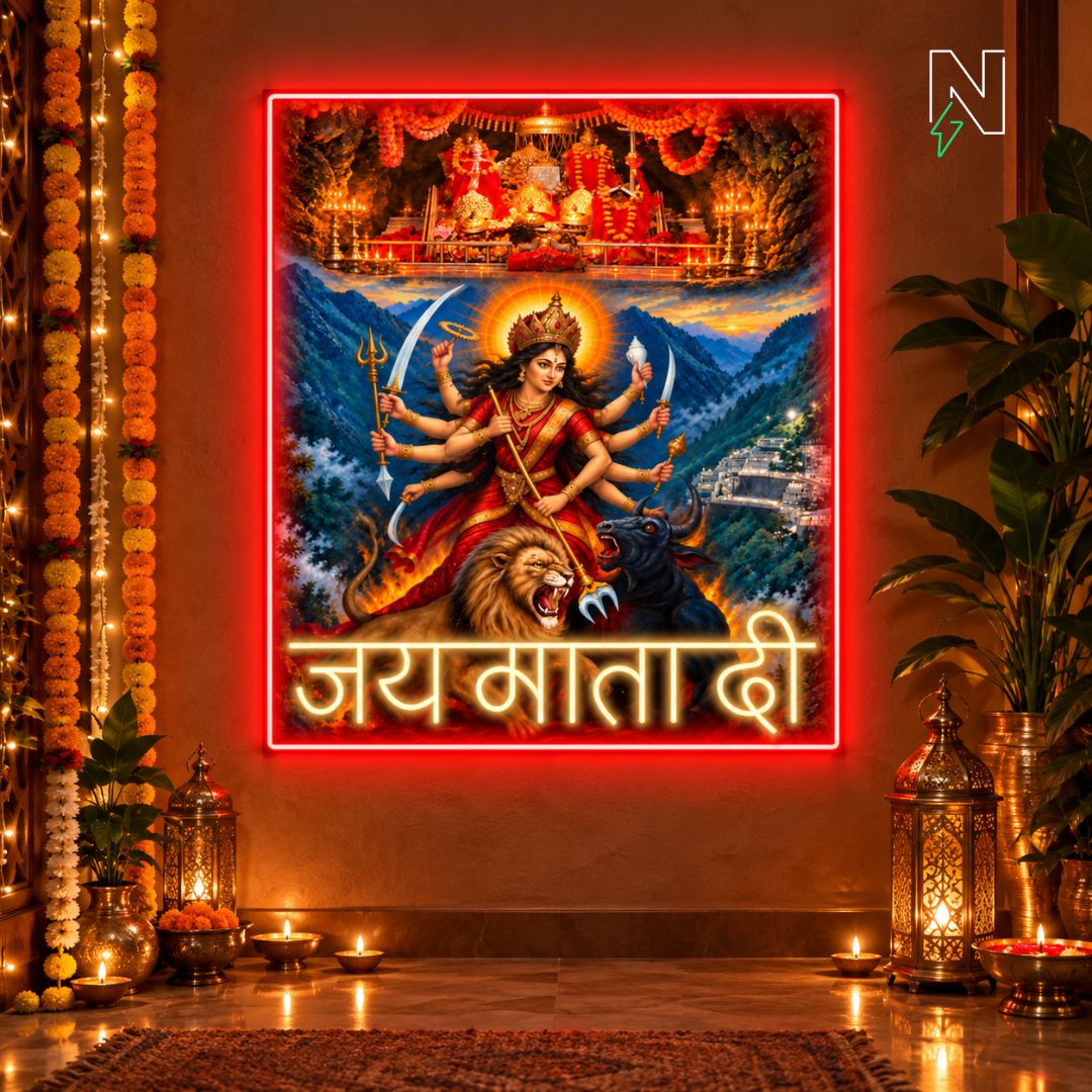 Jai Mata Di Neon Art