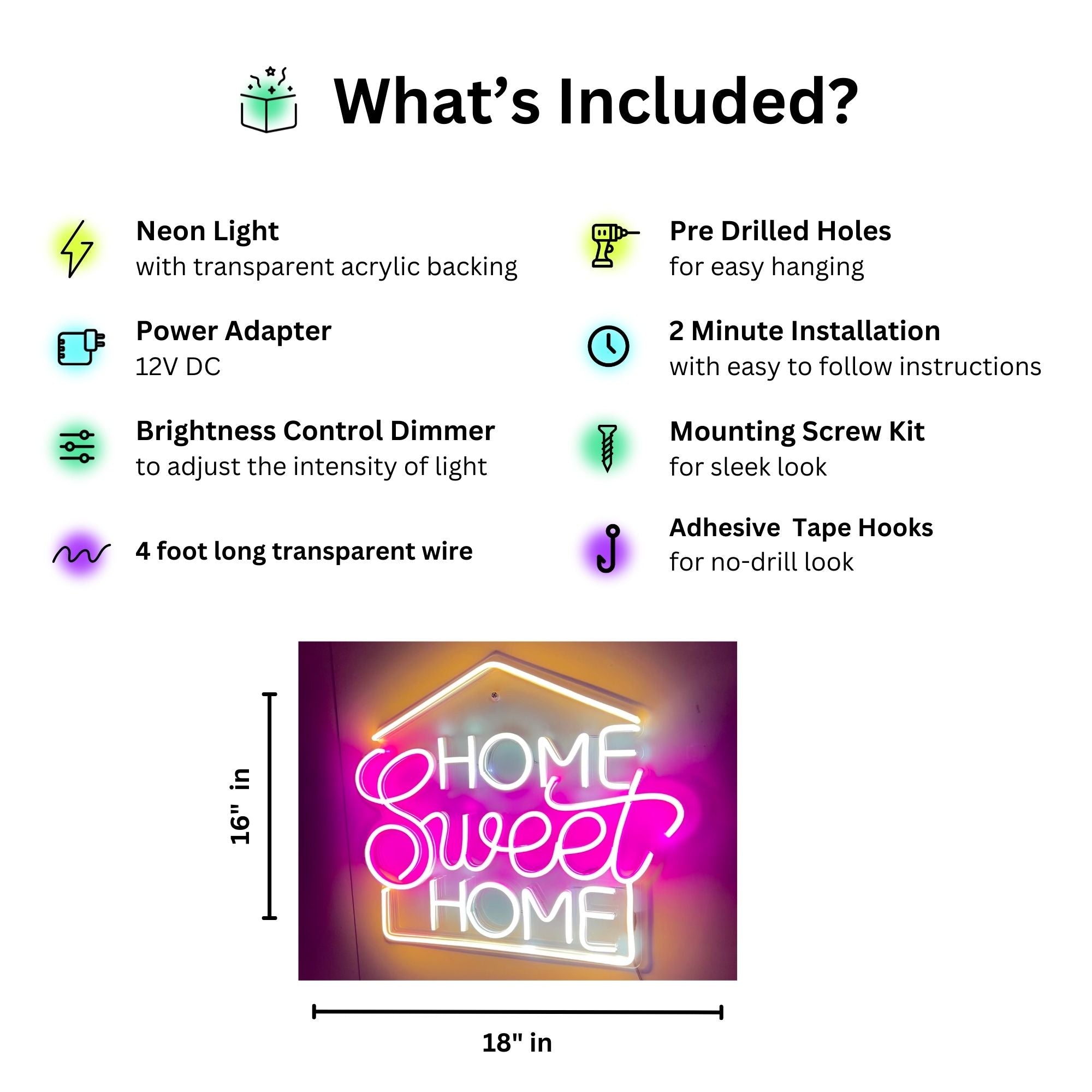 Home Sweet Home Neon Light Sign