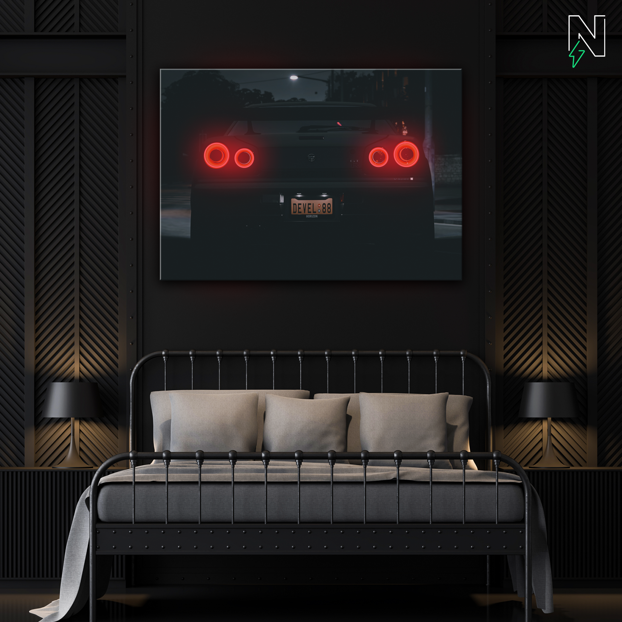 Nissan V5 GTR LED Neon Art