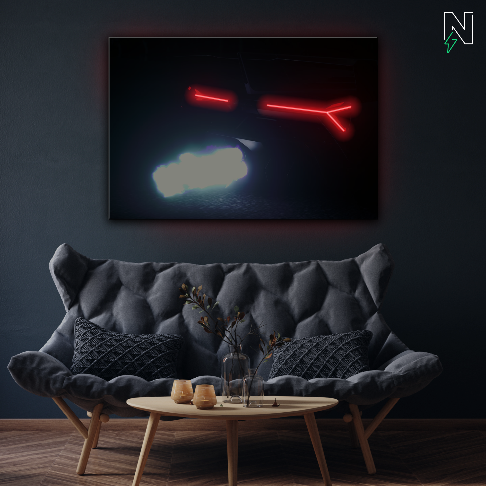 Lamborghini V6 LED Neon Art