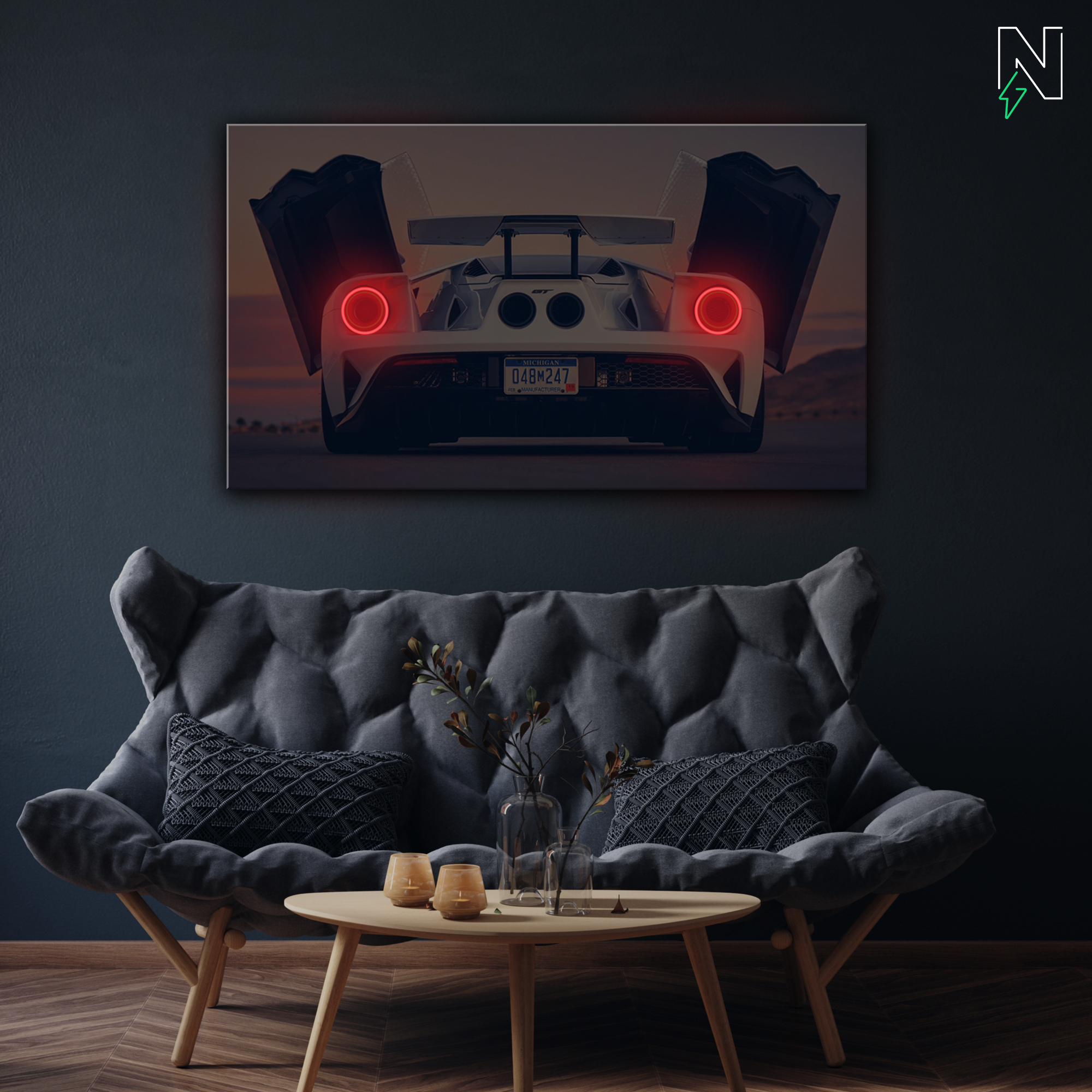 Nissan V4 GTR LED Neon Art