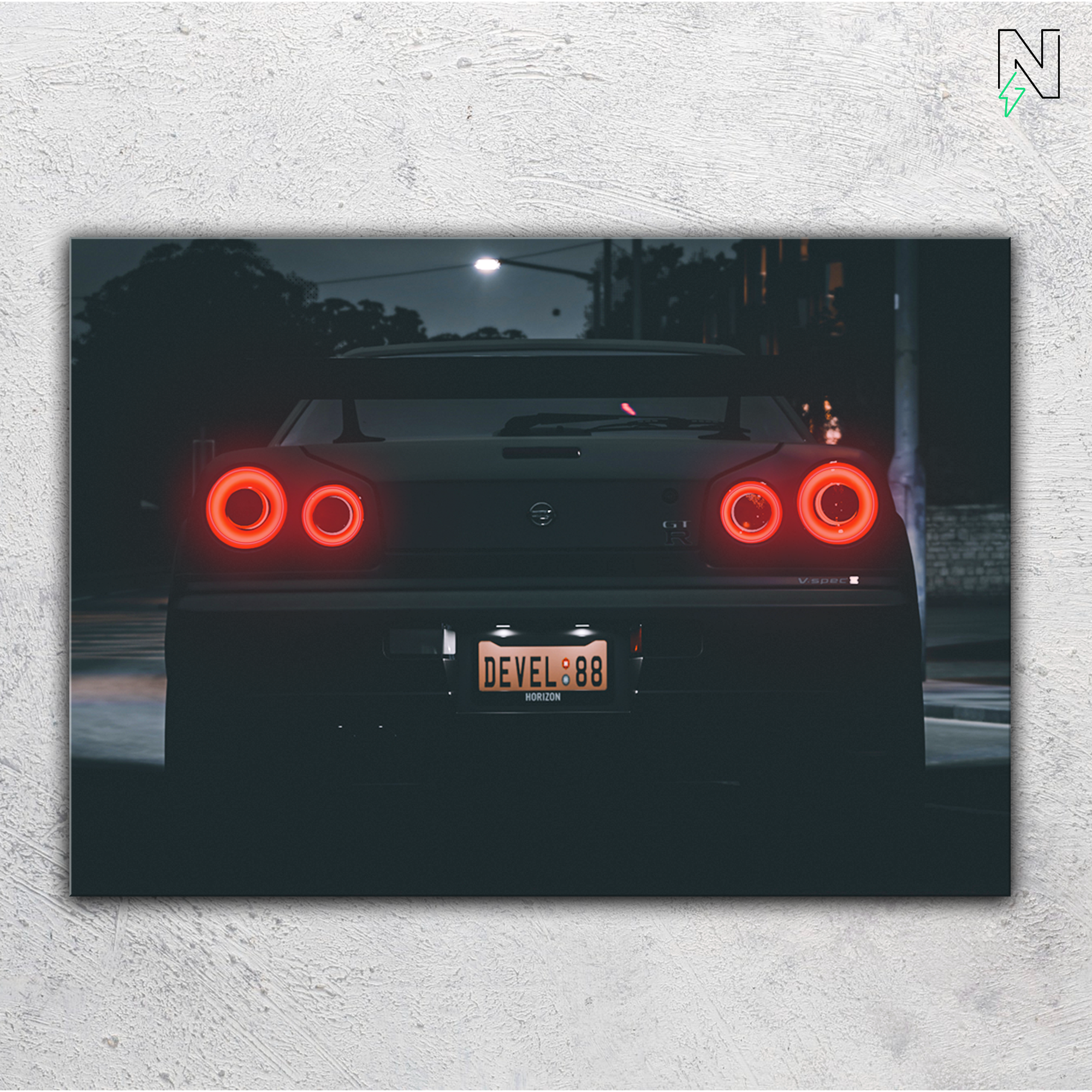 Nissan V5 GTR LED Neon Art