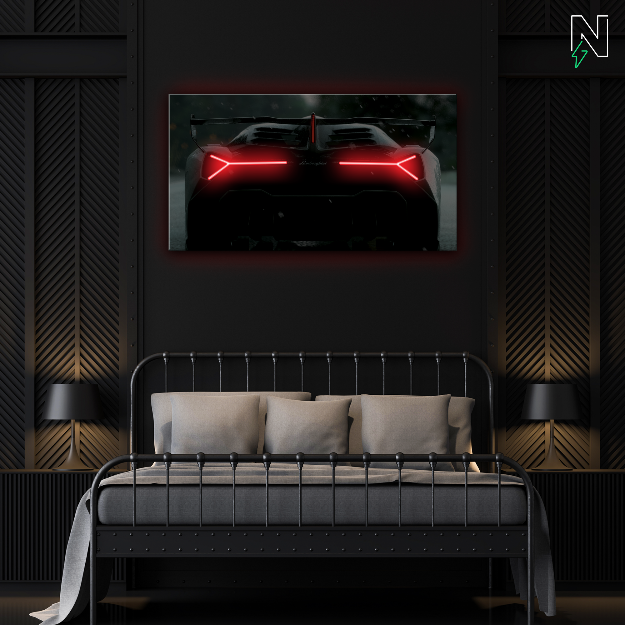 Lamborghini V4 LED Neon Art