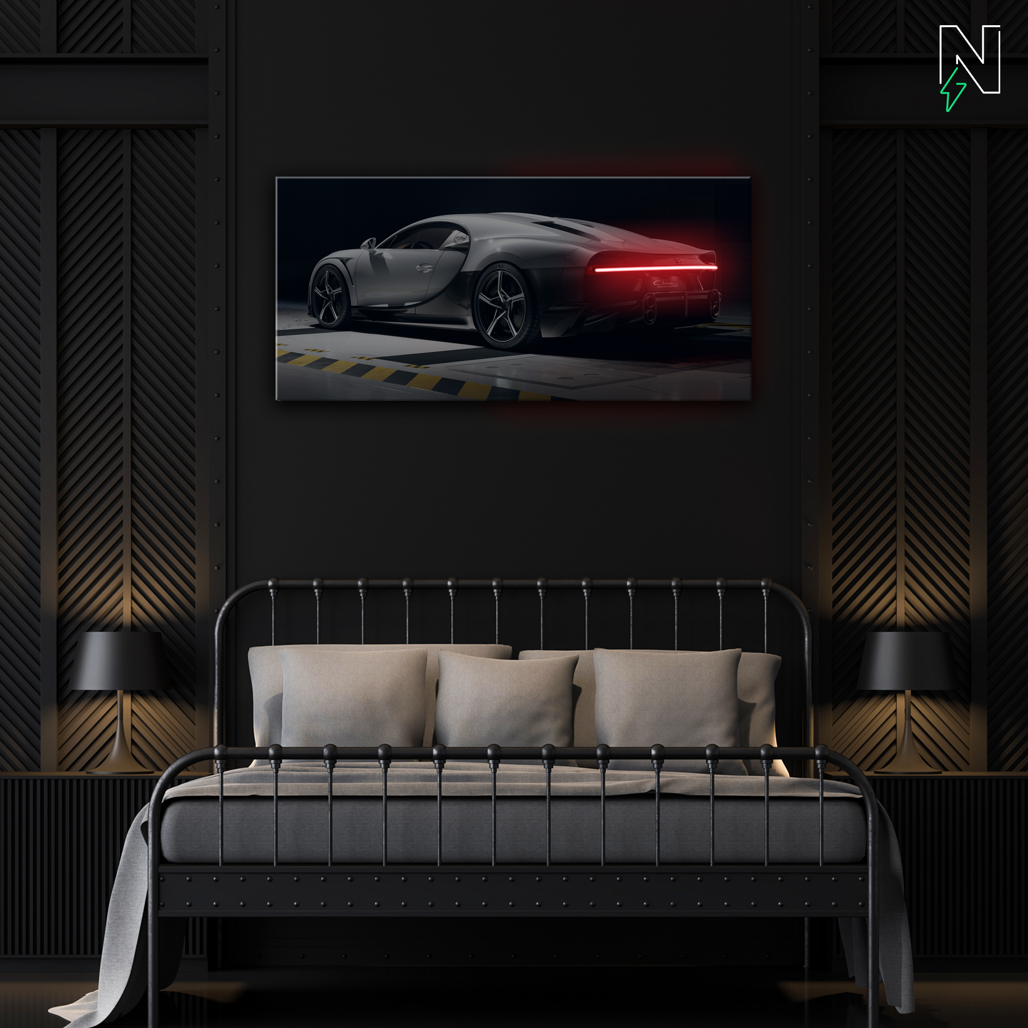 Bugatti V1 LED Neon Art