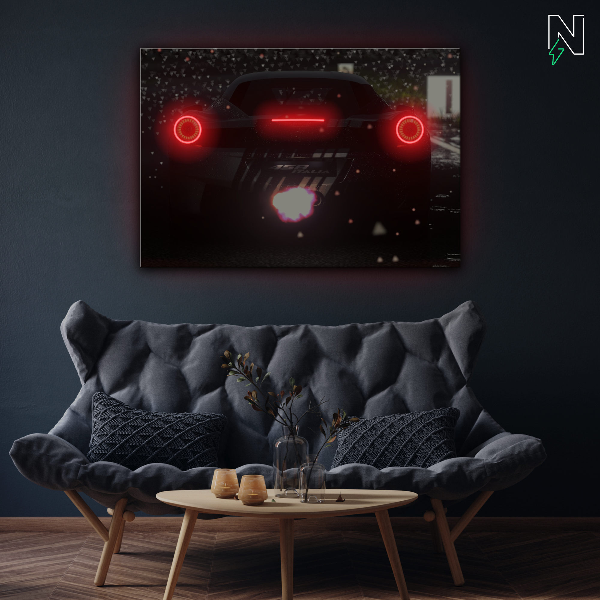 Nissan V8 GTR LED Neon Art