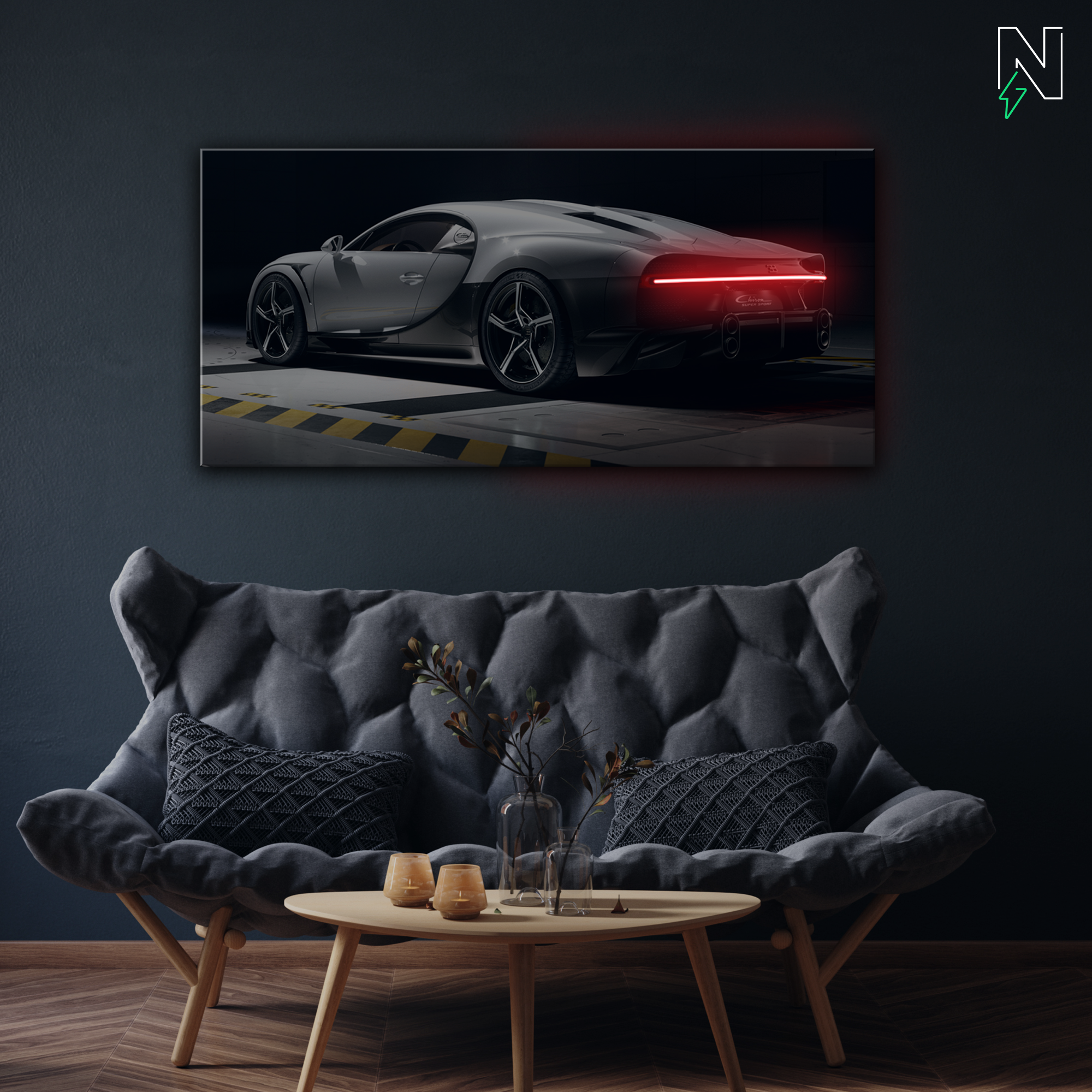 Bugatti V1 LED Neon Art