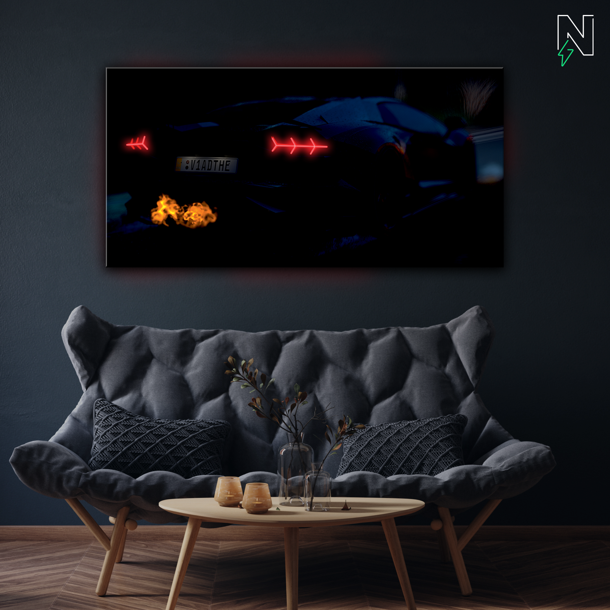 Lamborghini V2 LED Neon Art