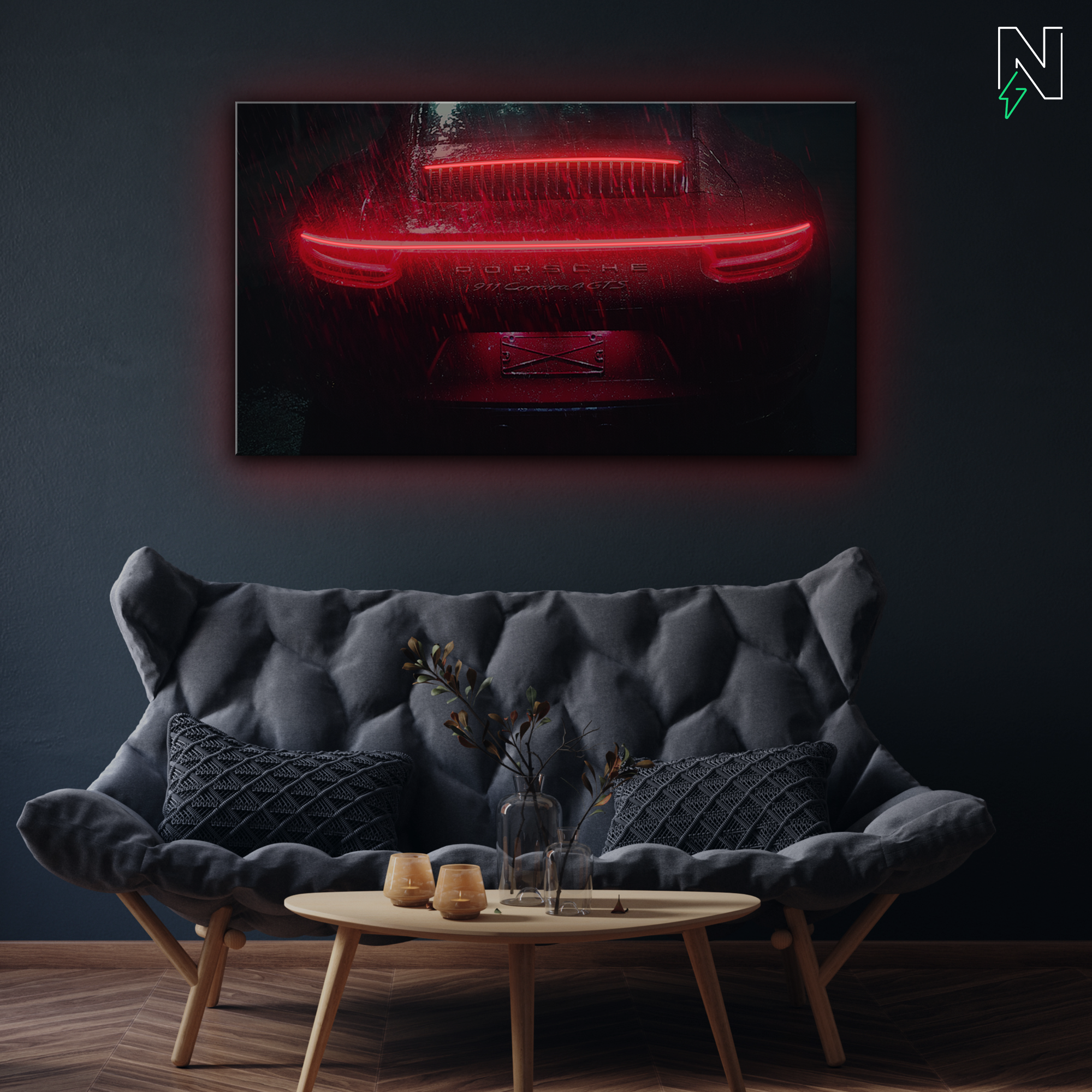 Porsche V1 LED Neon Art