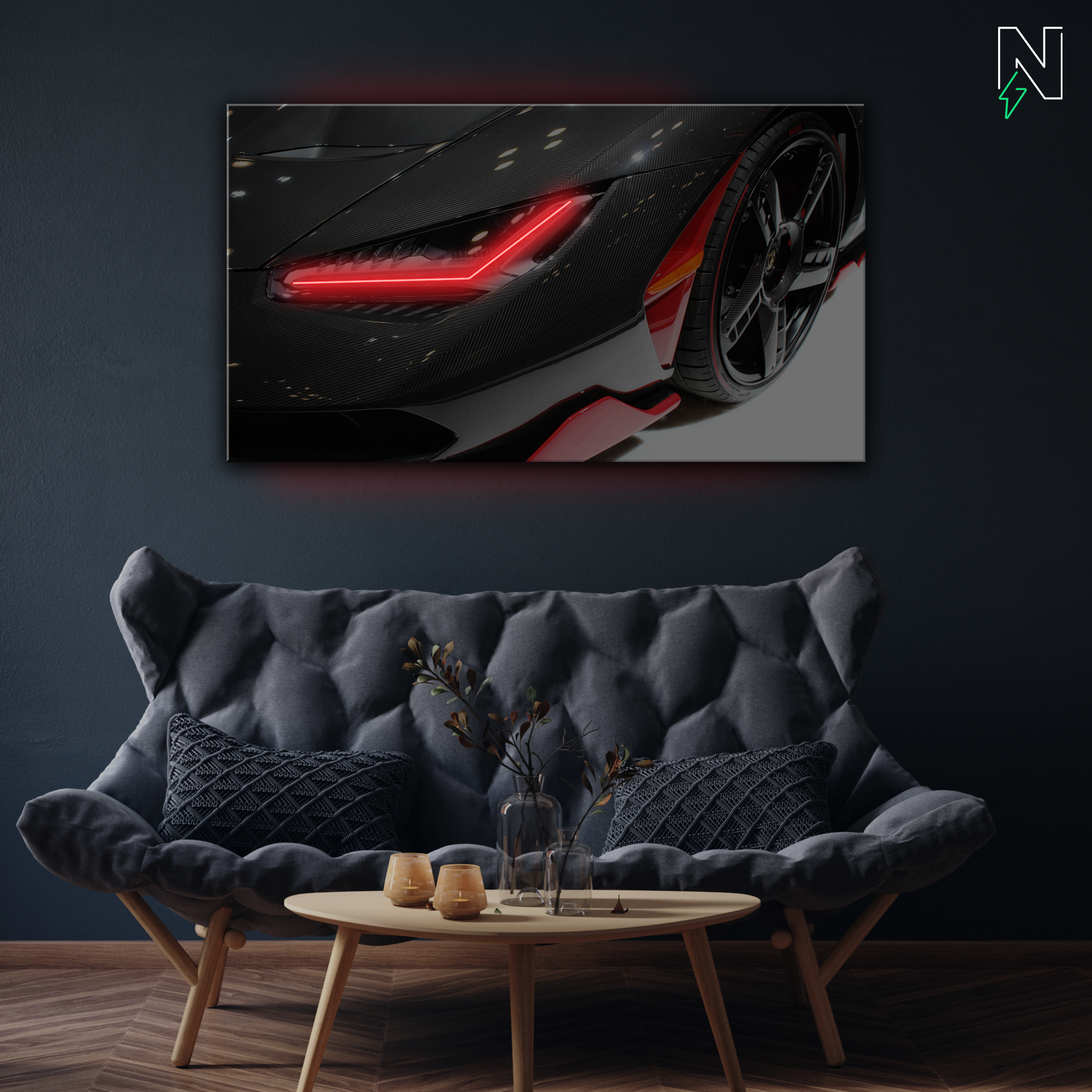 Lamborghini V3 LED Neon Art