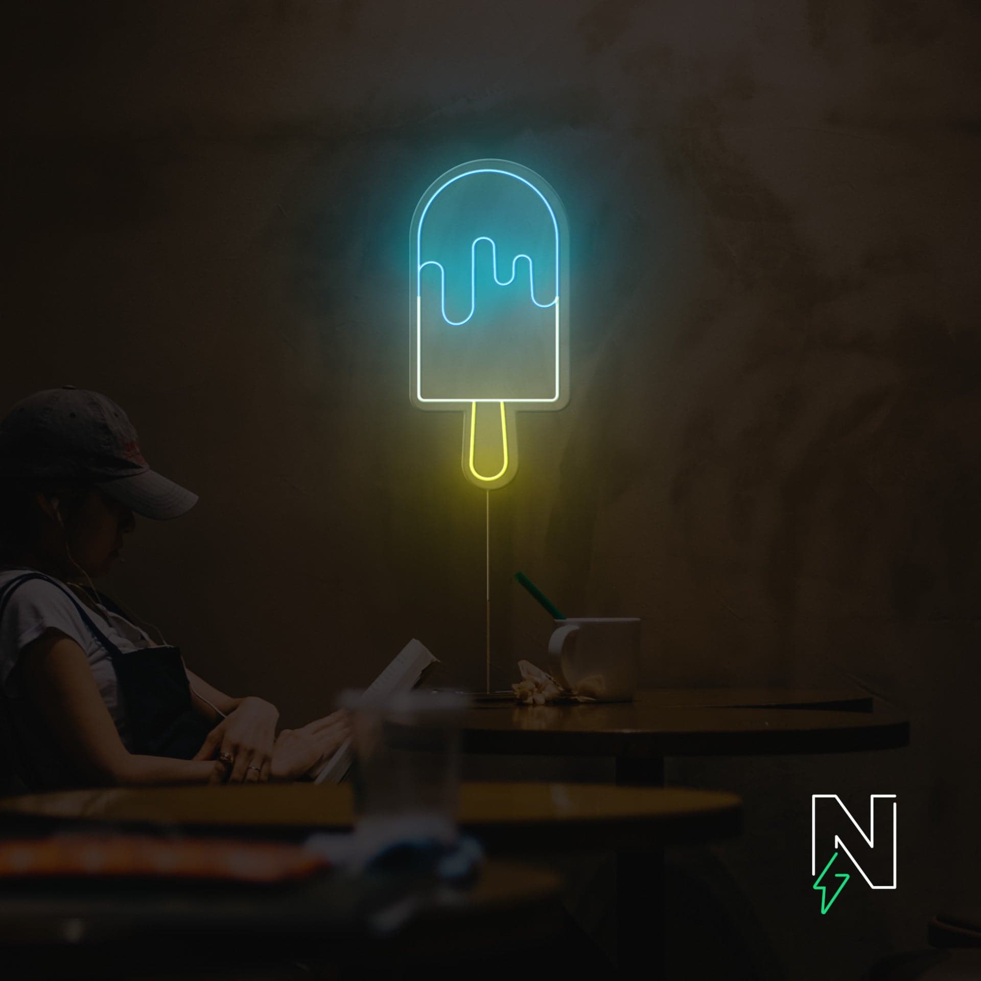 Ice Cream Stick Neon Sign