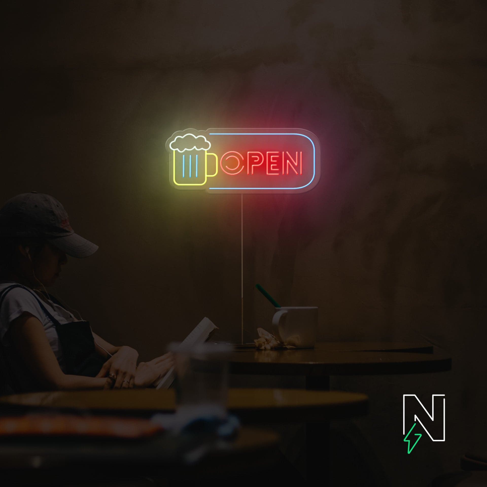 Open Neon Sign