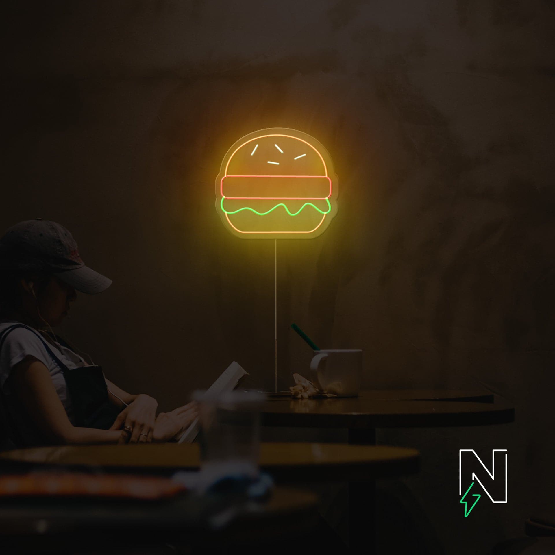 Burger Neon Sign