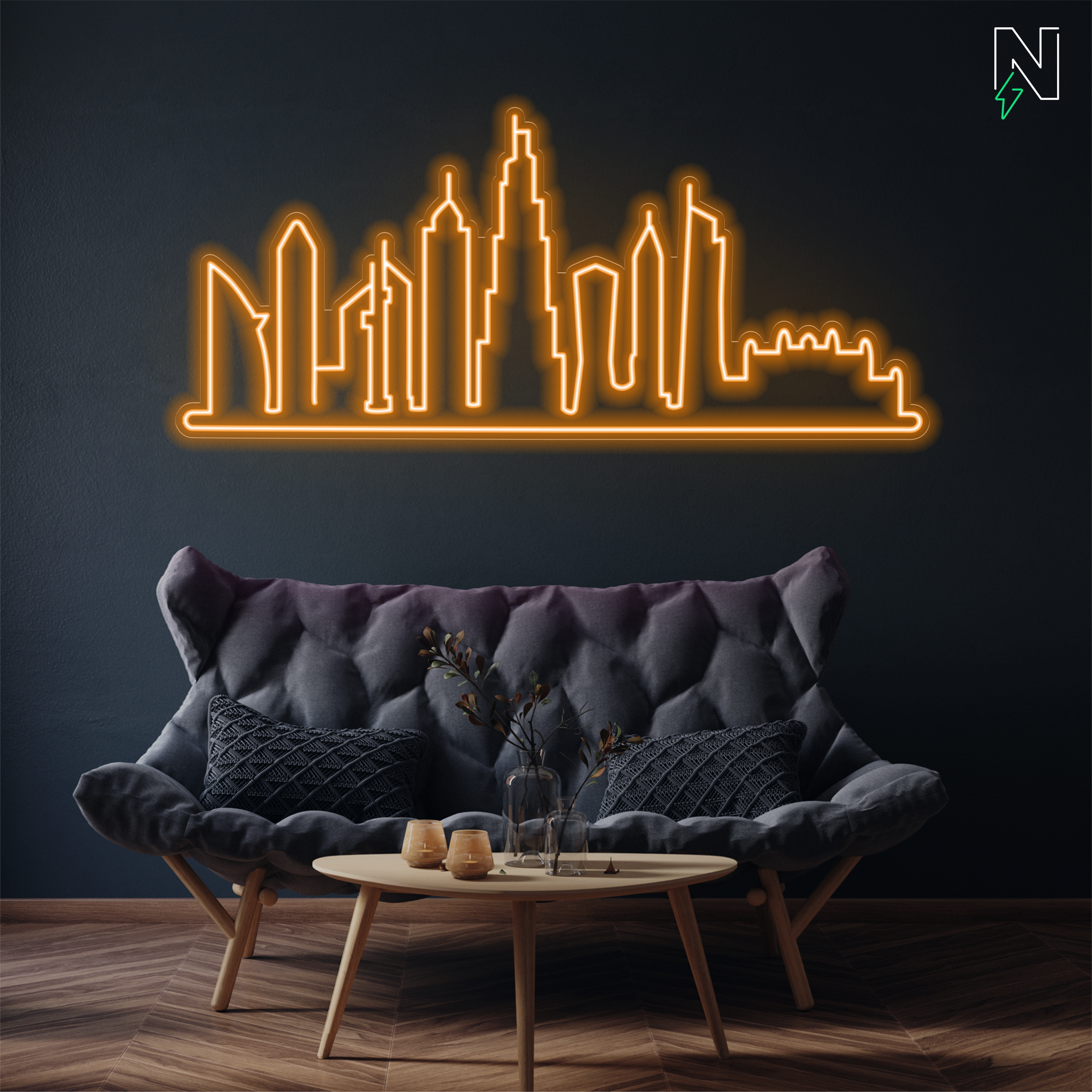 Dubai Skyline Neon Sign