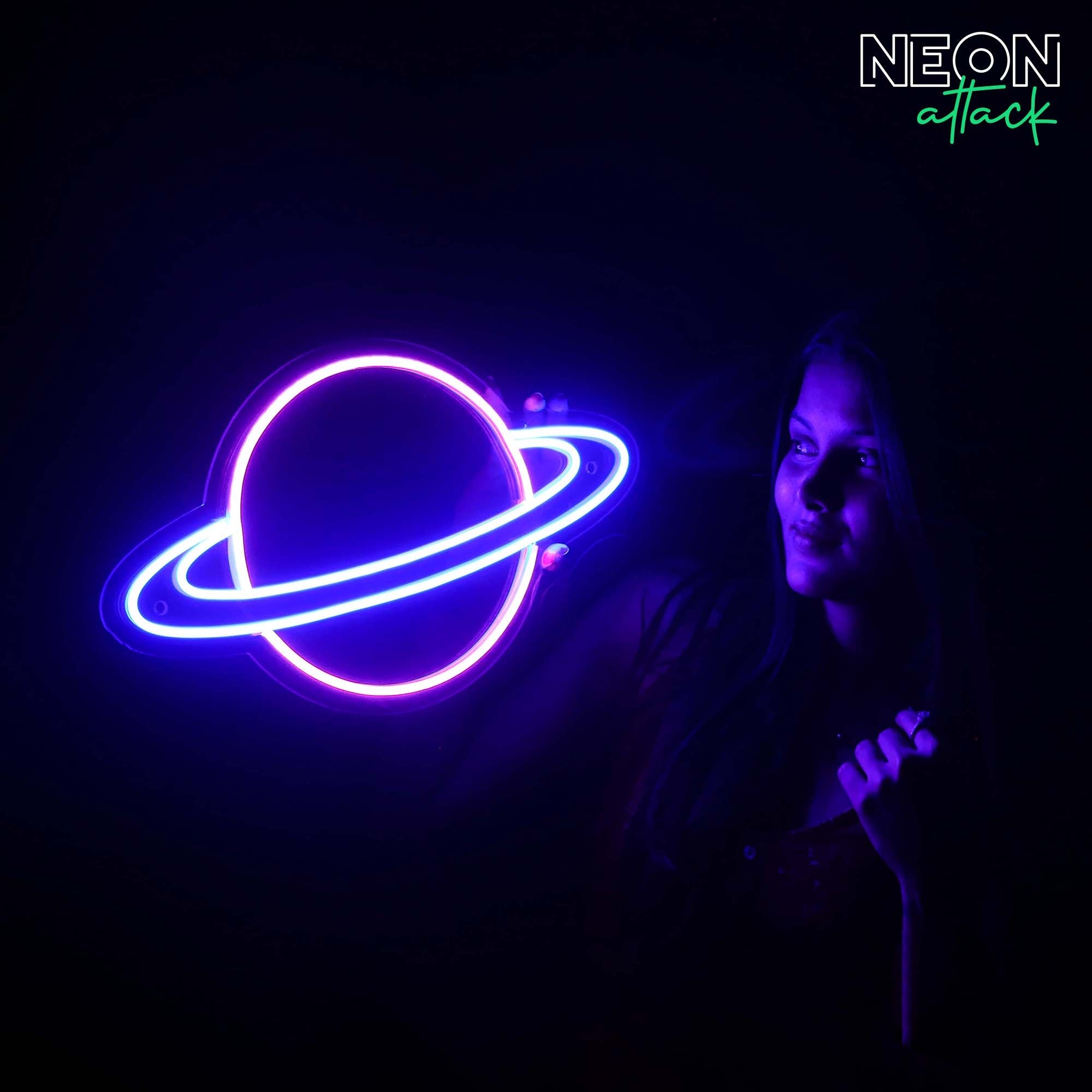 Saturn Neon Light Sign