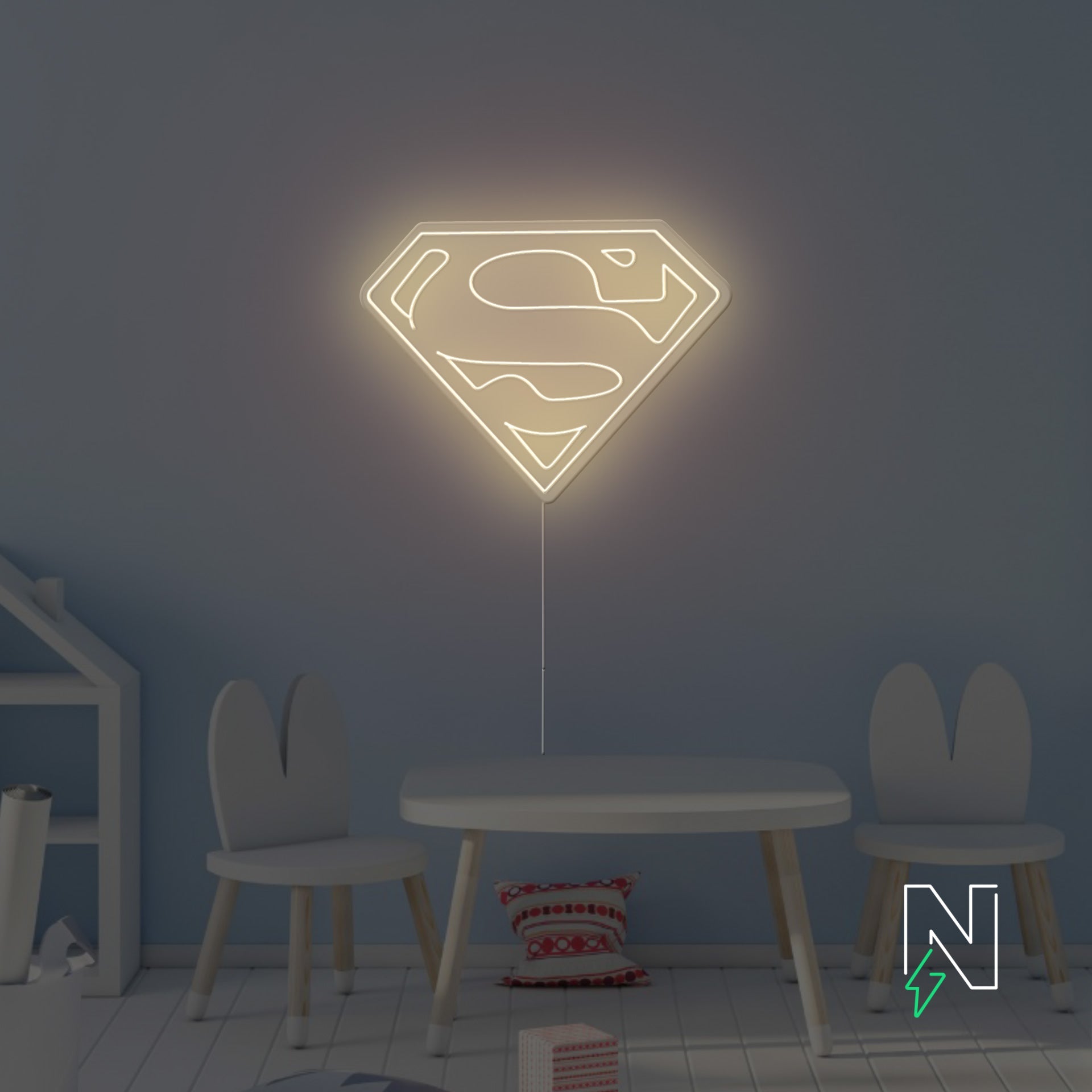 Superman Logo Neon Sign
