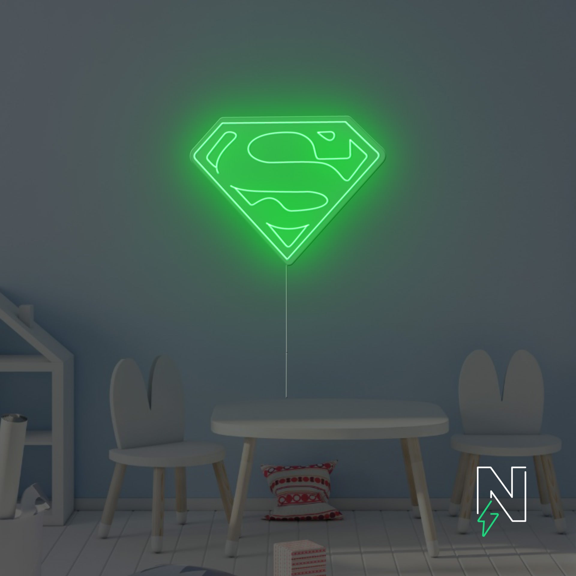 Superman Logo Neon Sign