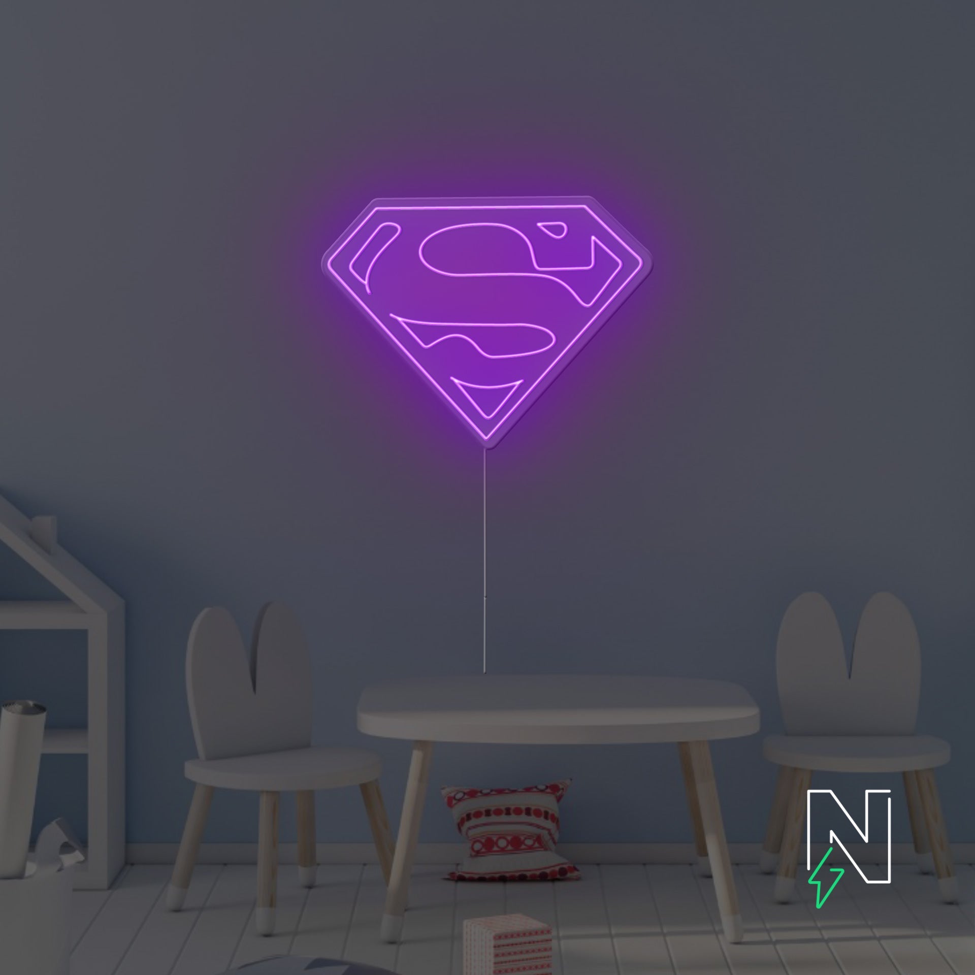 Superman Logo Neon Sign