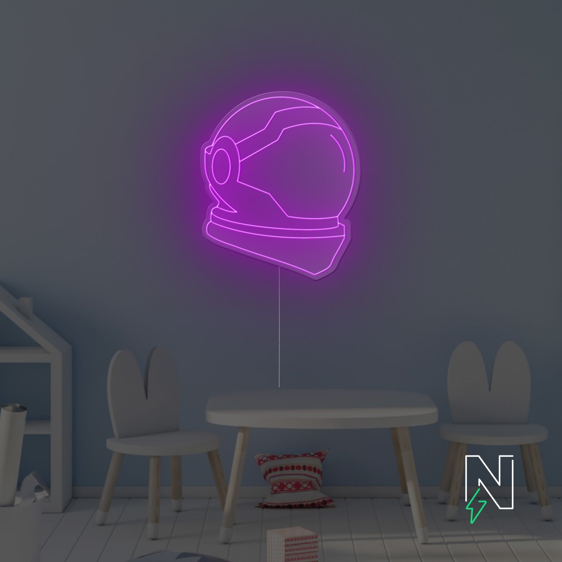 Space Helmet Neon Sign