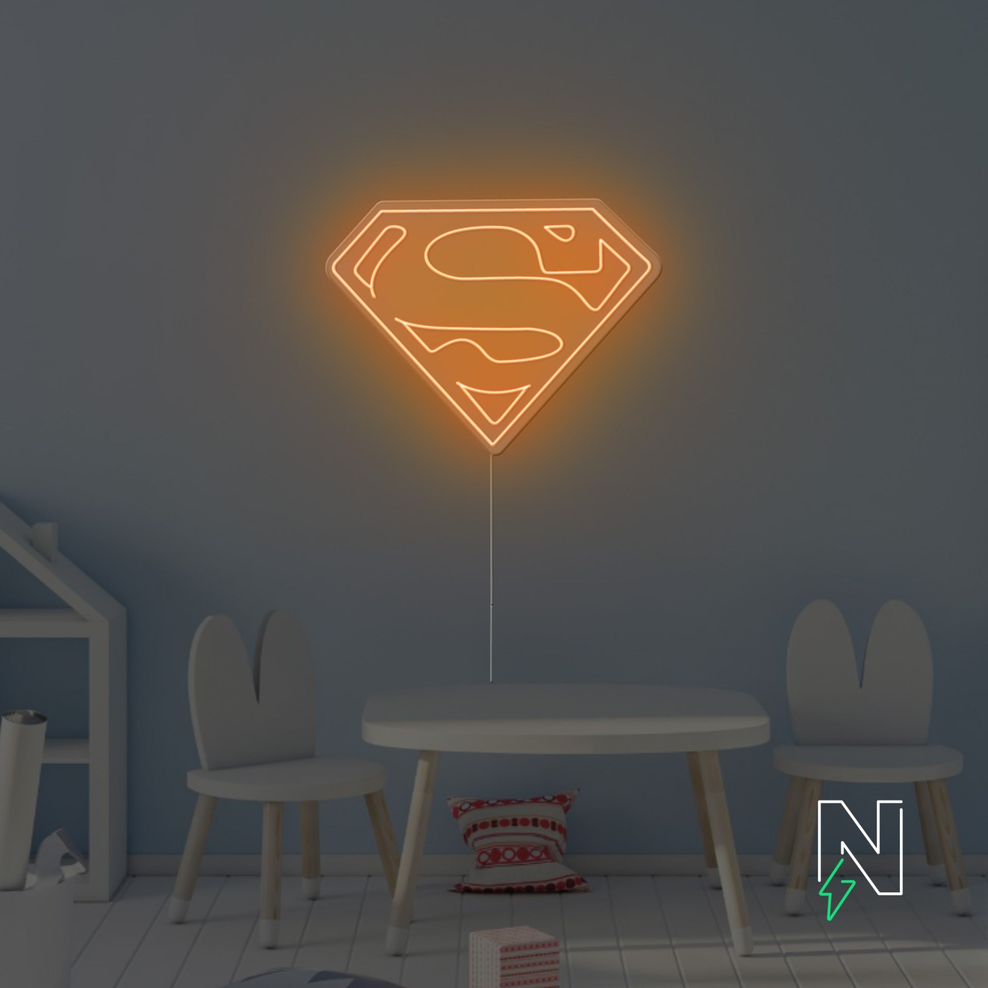 Superman Logo Neon Sign