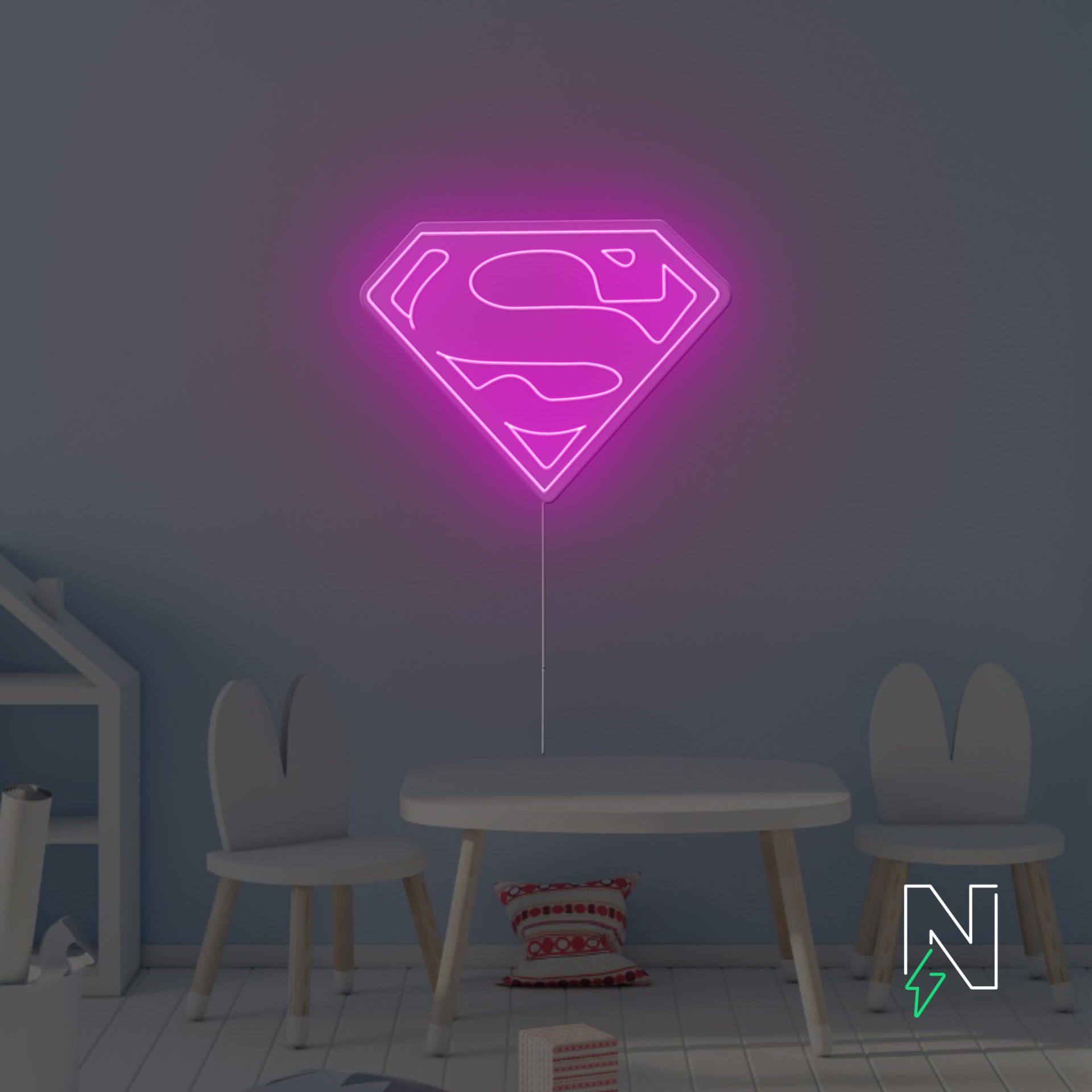 Superman Logo Neon Sign