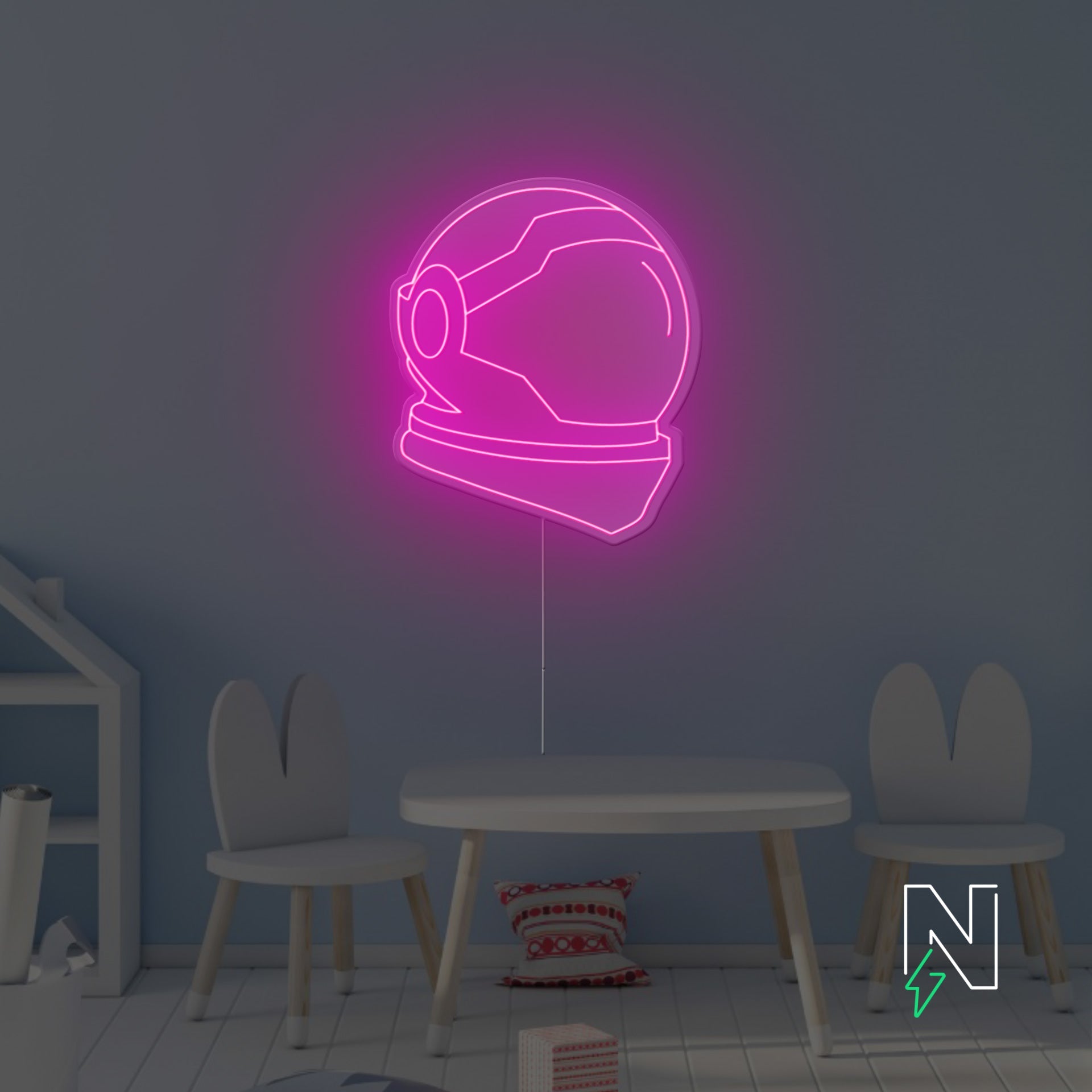 Space Helmet Neon Sign