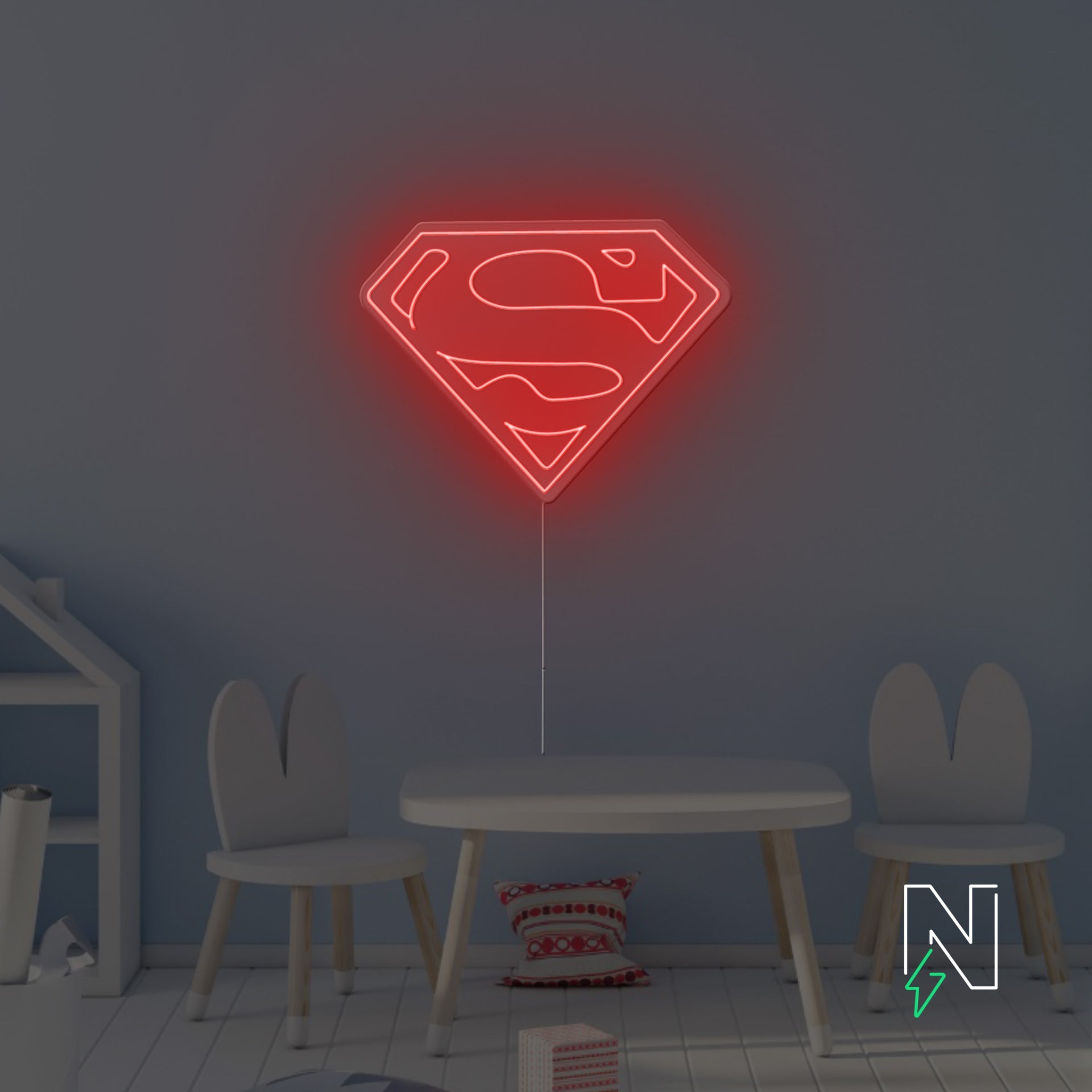Superman Logo Neon Sign