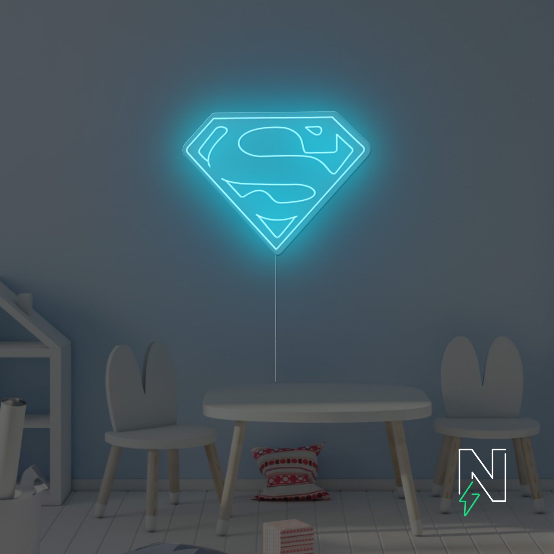 Superman Logo Neon Sign