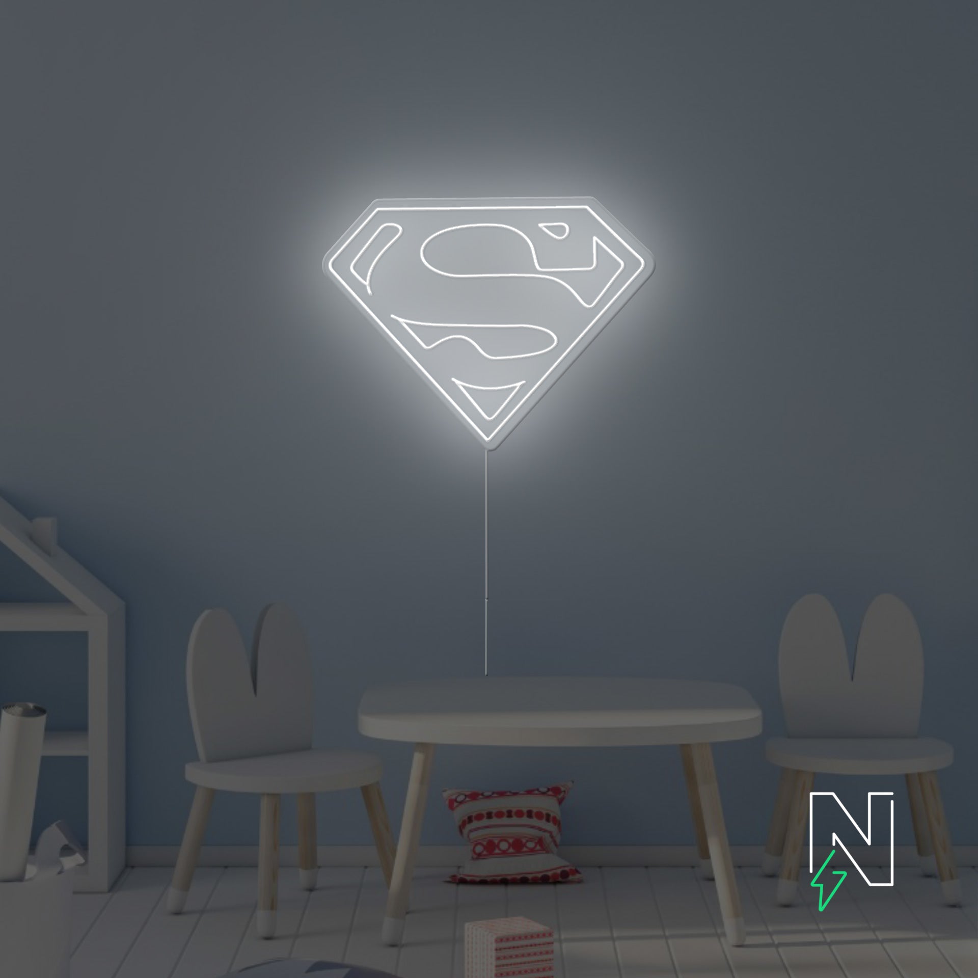 Superman Logo Neon Sign