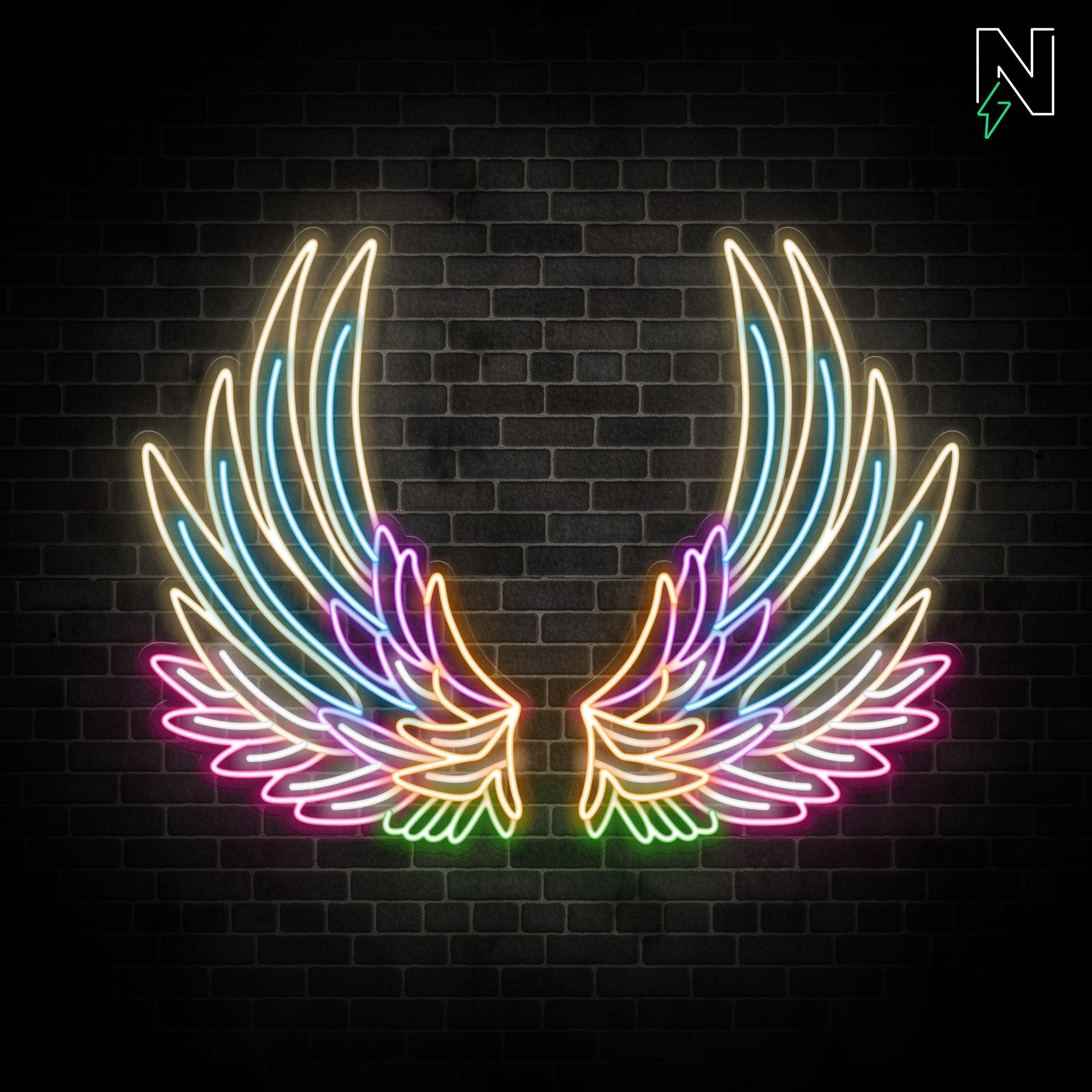 Galaxy Wings Neon Sign