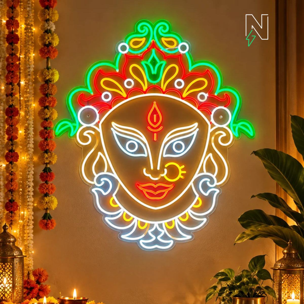 Durga Mata Neon Sign