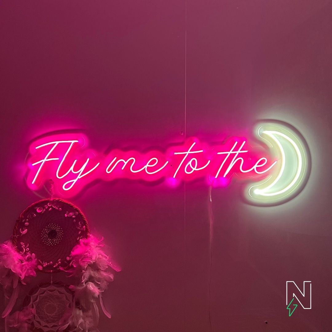 Fly Me To The Moon Neon Sign