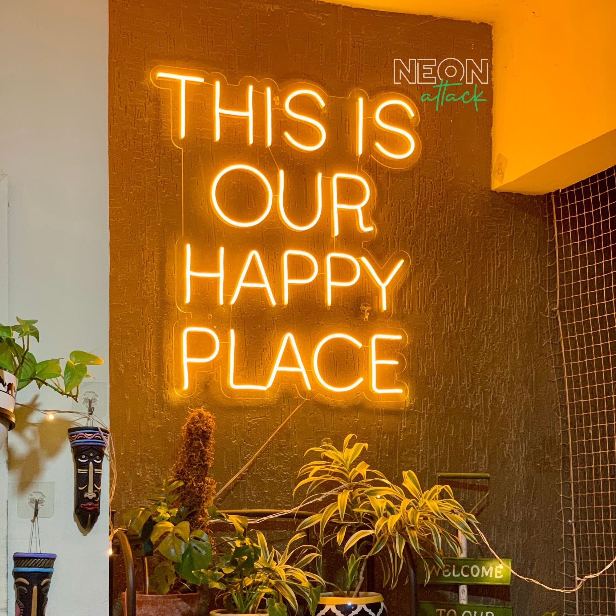 This Is Our Happy Place Neon Sign